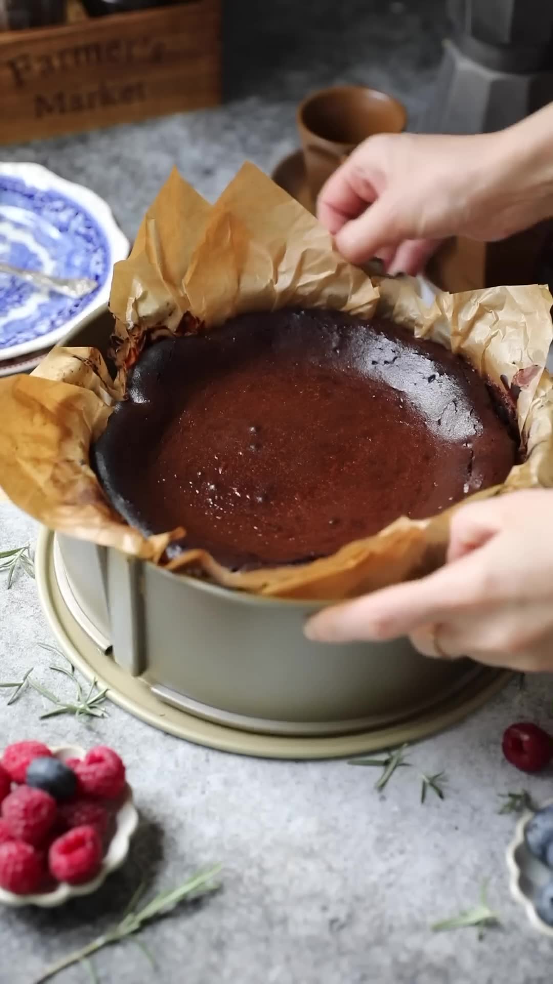 Spanish-inspired cheesecakes with distinctive burnt top and flavors