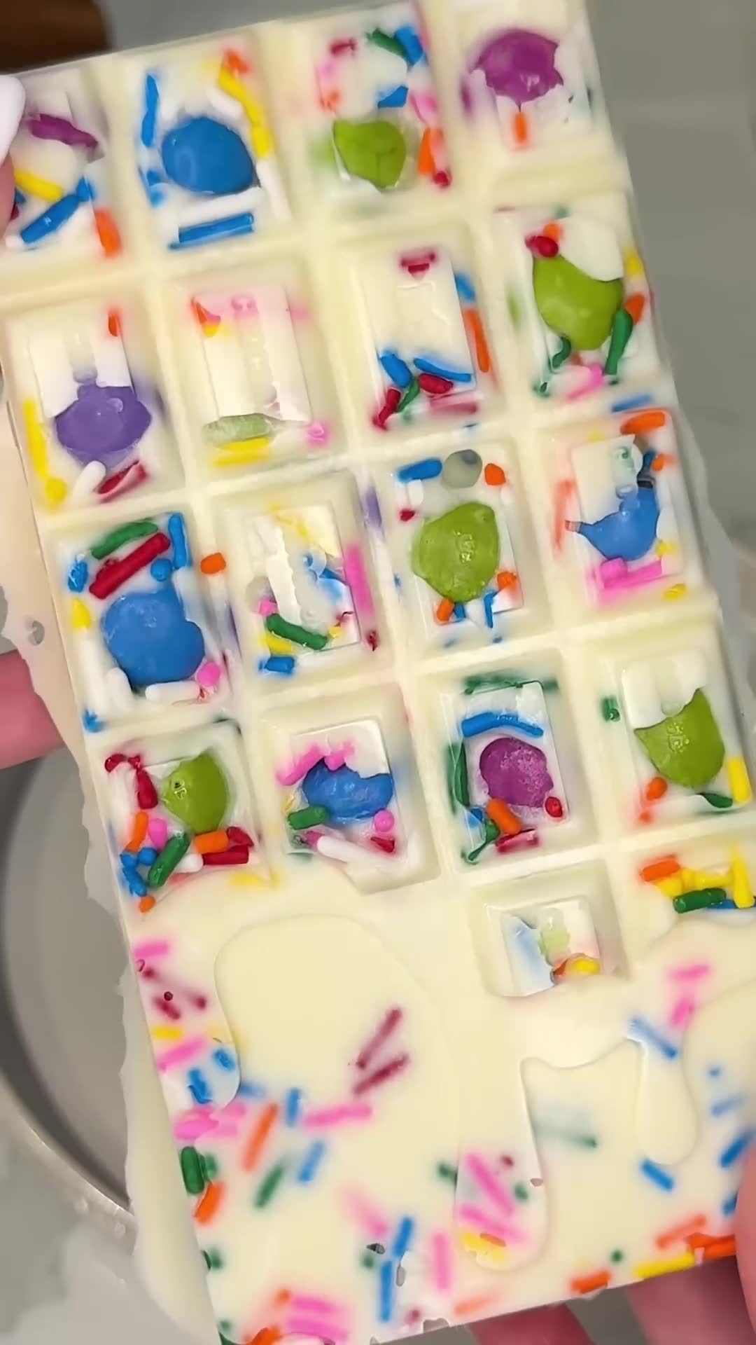 Sweet spun sugar embedded in chocolate creates unique flavor experience