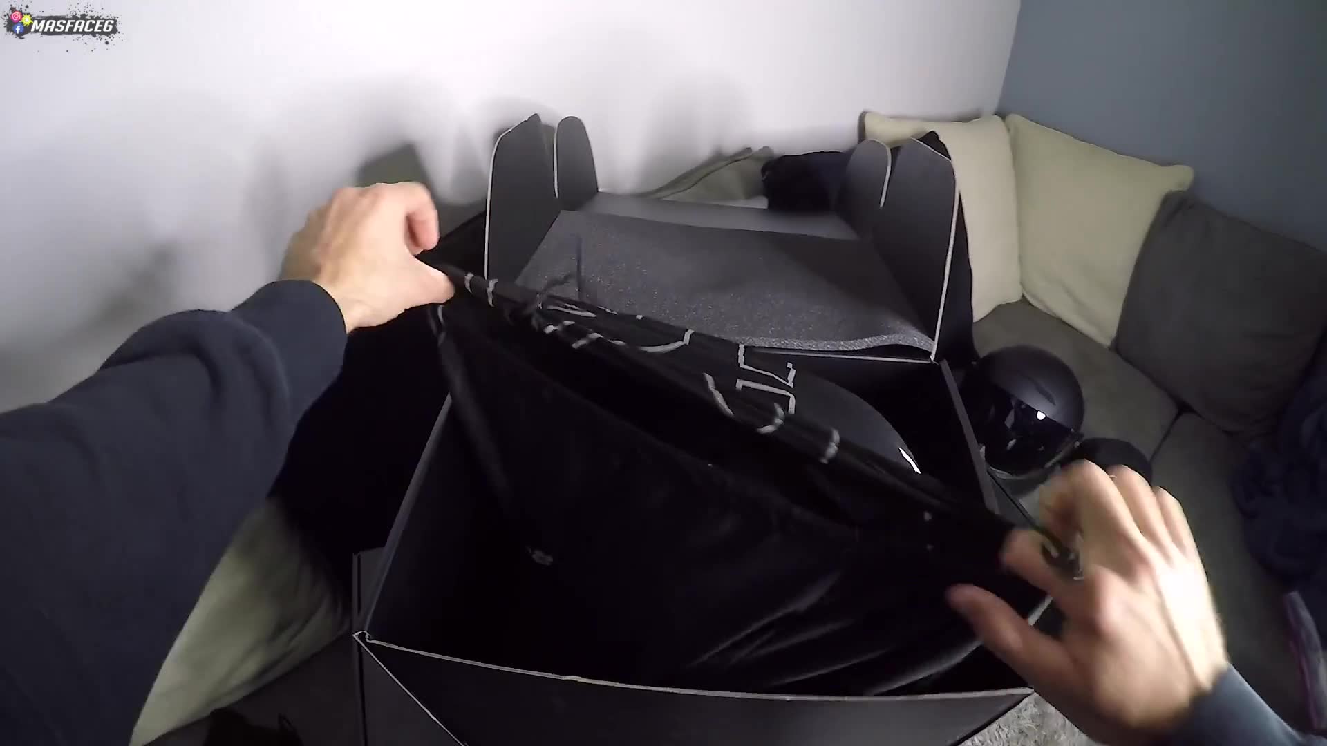 Ruroc Atlas core black unboxing video caught on camera during motorcycle adventure