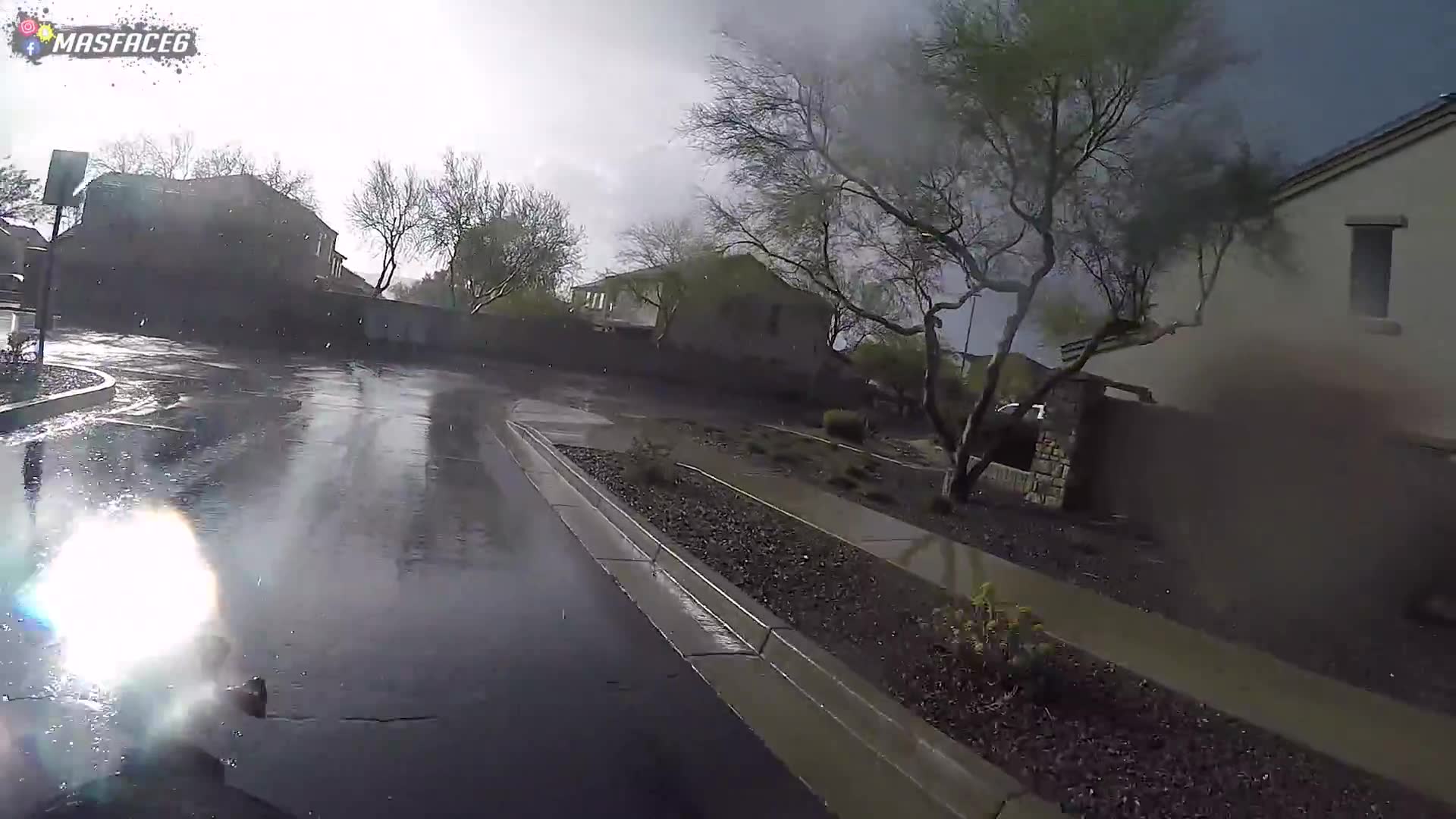 We got caught in a huge storm! caught on camera during motorcycle adventure