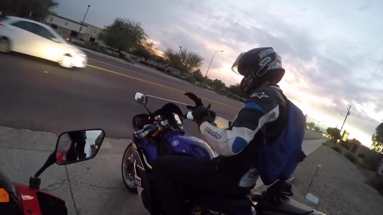 Postmates delivery on our motorcycles! caught on camera during motorcycle adventure