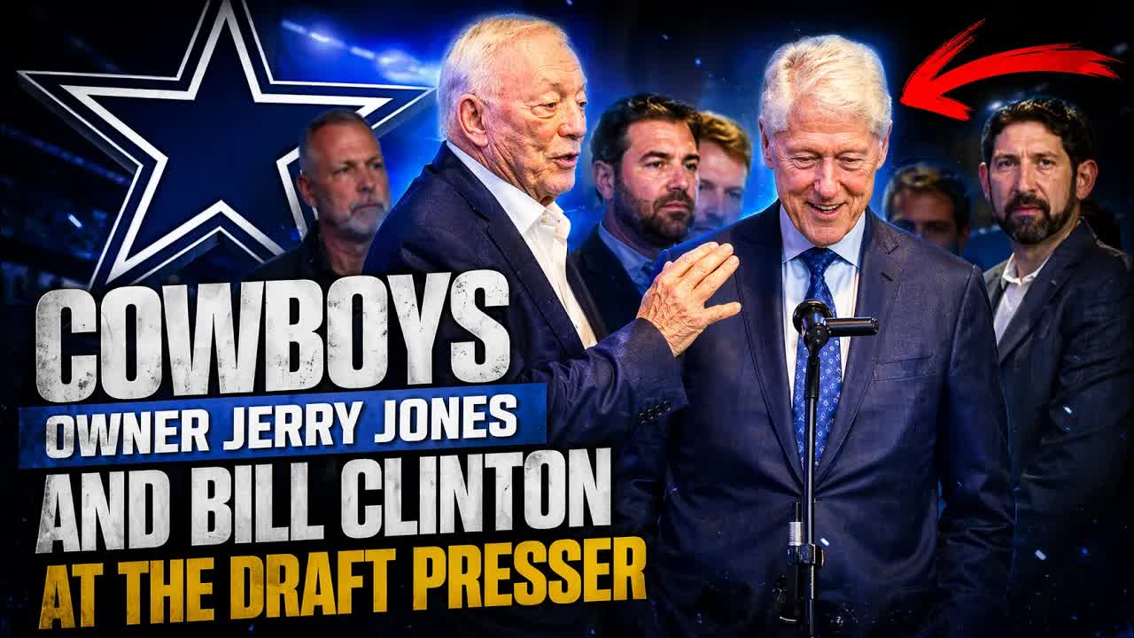 President Bill Clinton showed up at the Dallas Cowboys pre draft news conference | Jon Machota