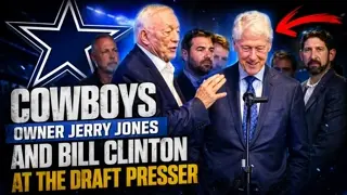 President Bill Clinton showed up at the Dallas Cowboys pre draft news conference | Jon Machota