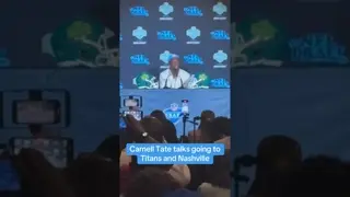 #Titans WR Carnell Tate speaks at the #nfldraft. #tennesseetitans #carnelltate #ohiostate #rookie