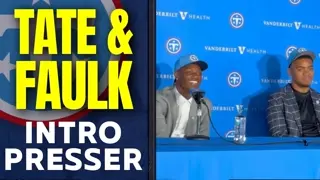 Titans first round picks Carnell Tate, Keldric Faulk intro presser: youth, upside, versatility