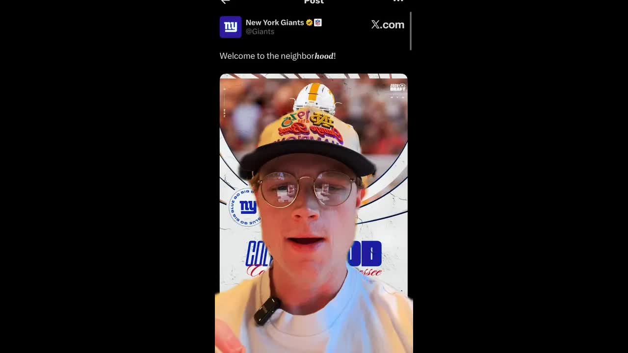 The #Giants draft Colton Hood!
