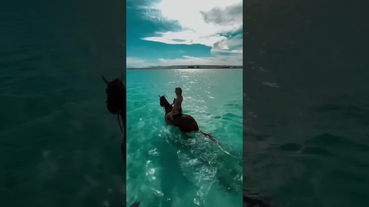 horse riding on the water is not just an adventure - it's indescribable freedom & peace 🐎🌊