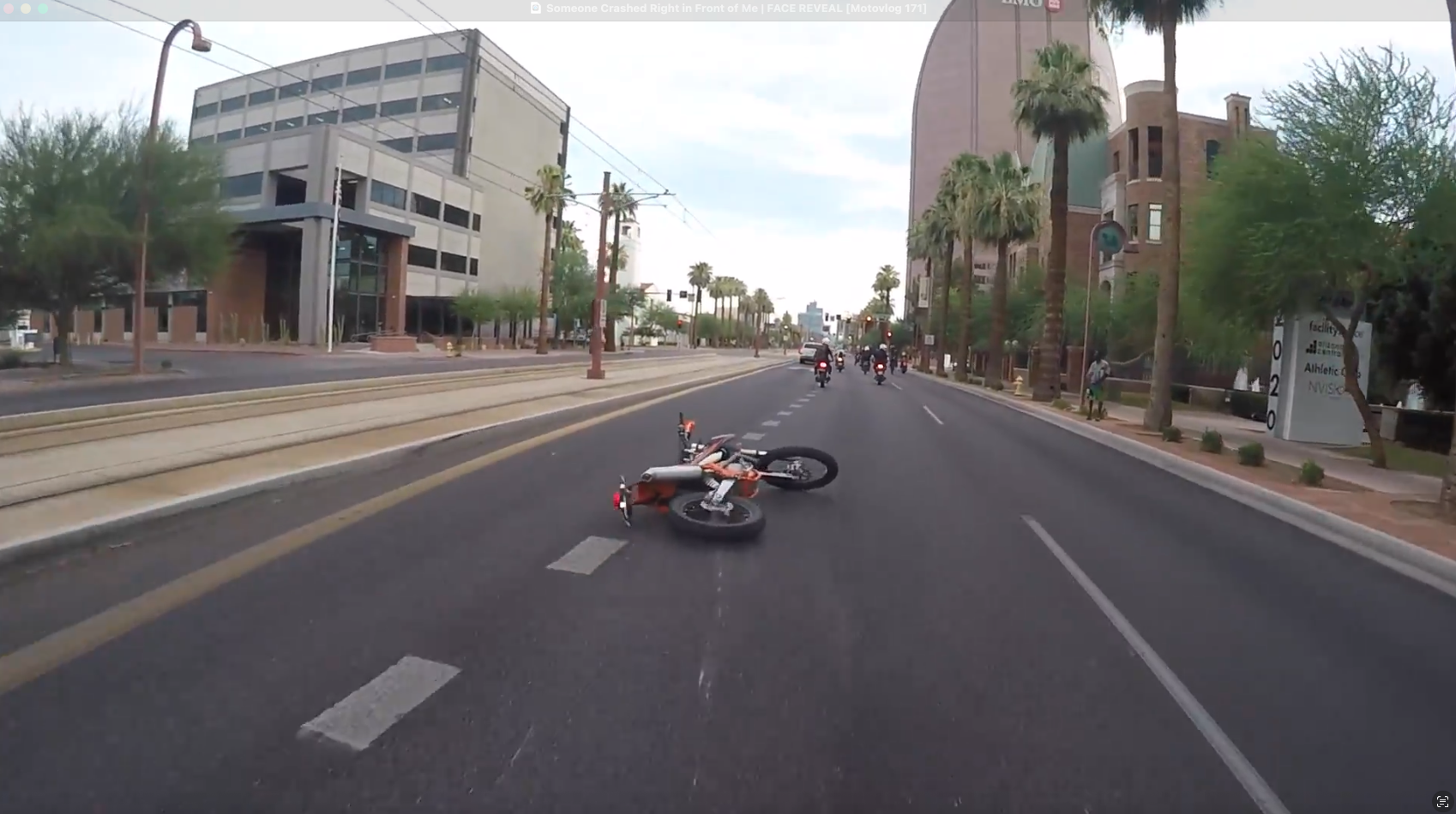 Rider witnesses accident happen directly ahead and reveals identity on camera