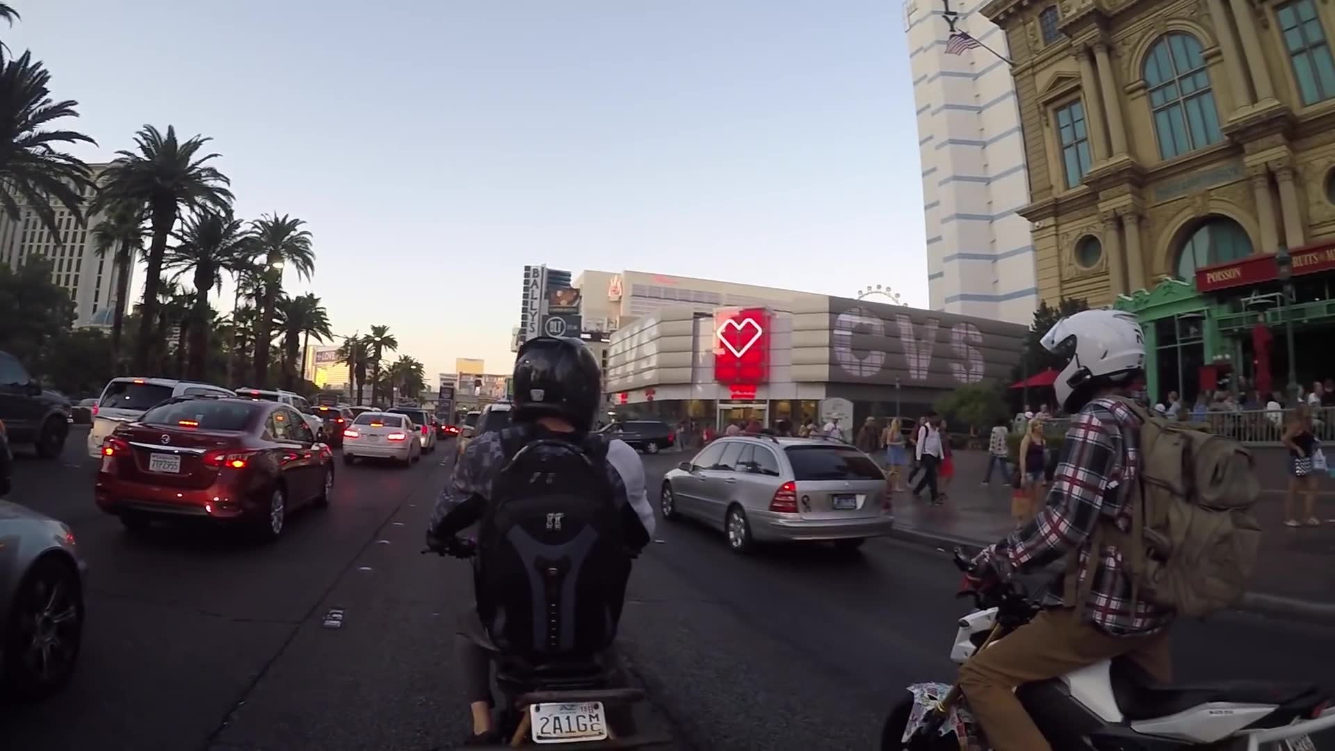 Taking over Vegas! caught on camera during motorcycle adventure