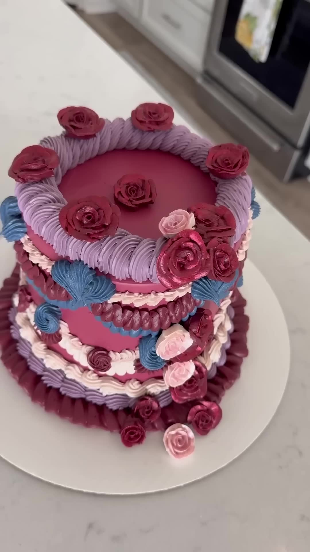 A moody romantic cake order with the deepest most beautiful colors