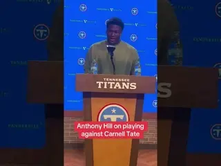 Safe to say Anthony Hill remembers Carnell Tate🤣 #carnelltate #texaslonghorns #ohiostate #nfldraft