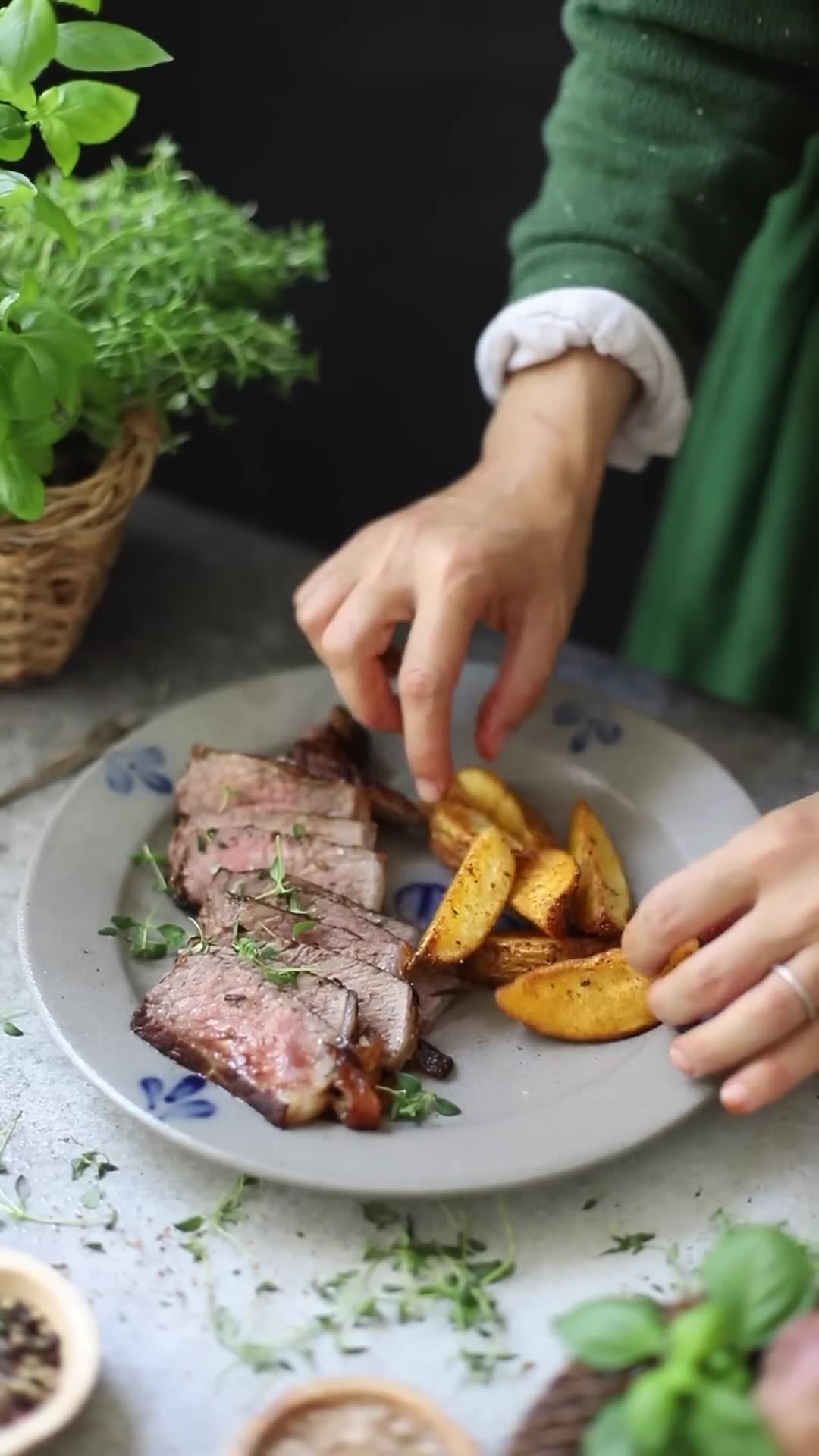 Hearty cold-weather dinners with rolled lasagna and steak potatoes