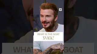 Beckham and Carell lock in their GOAT Snack. #GOATTalk