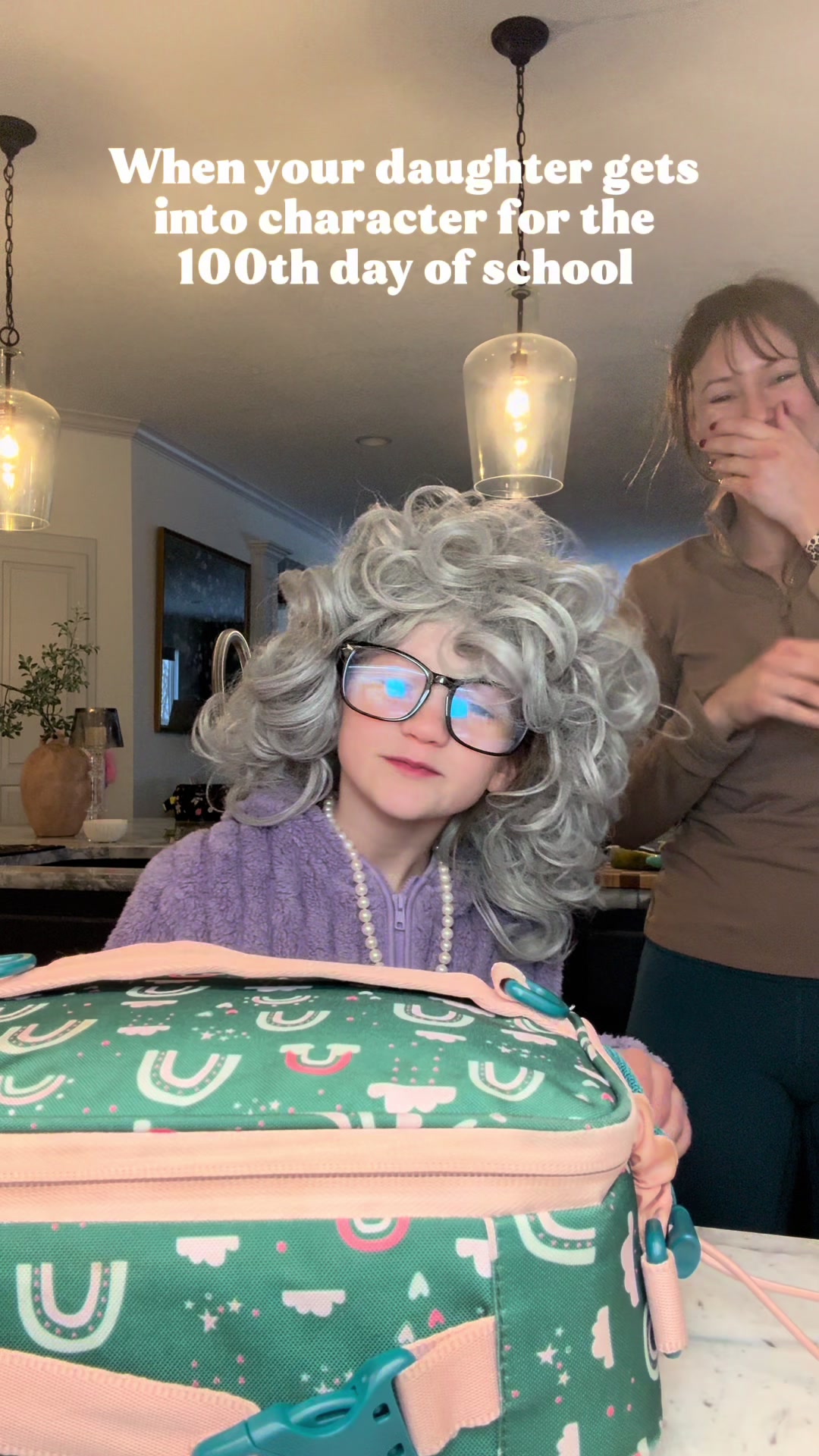 Grandmother joining daughter for school celebration