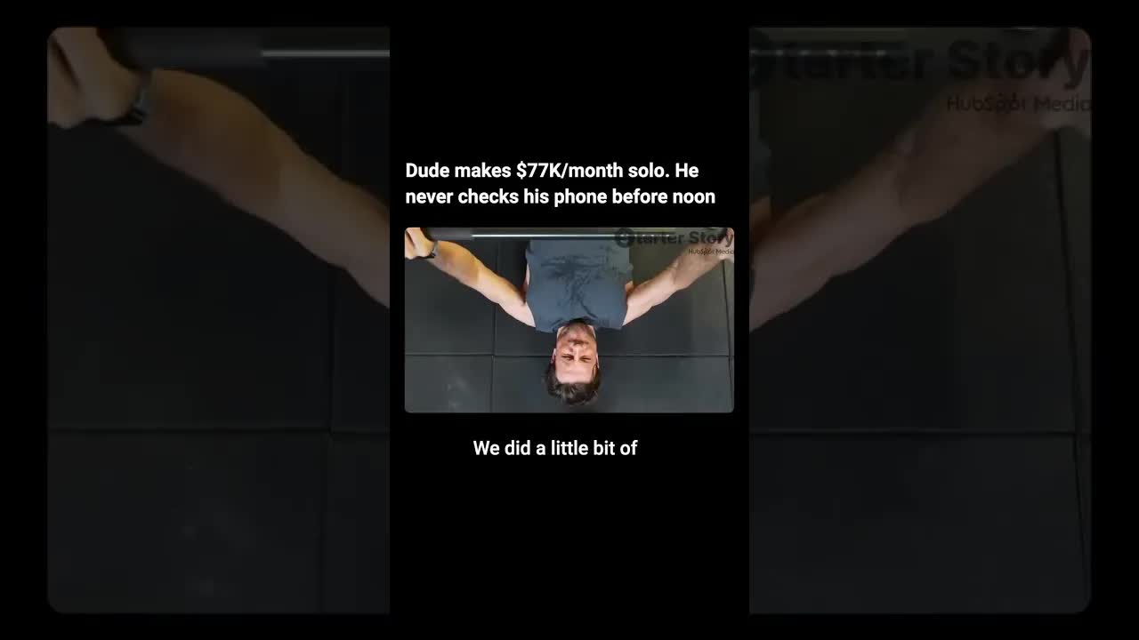 Dude makes $77K/month solo. He never checks his phone before noon