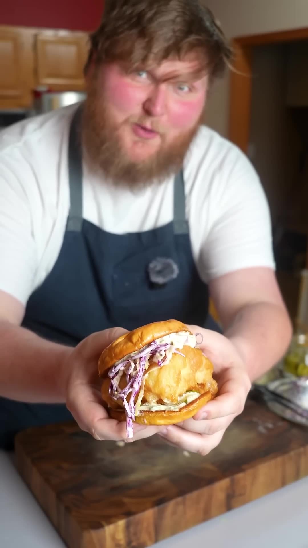 The filet o fish made me upset so I made a better fish sandwich