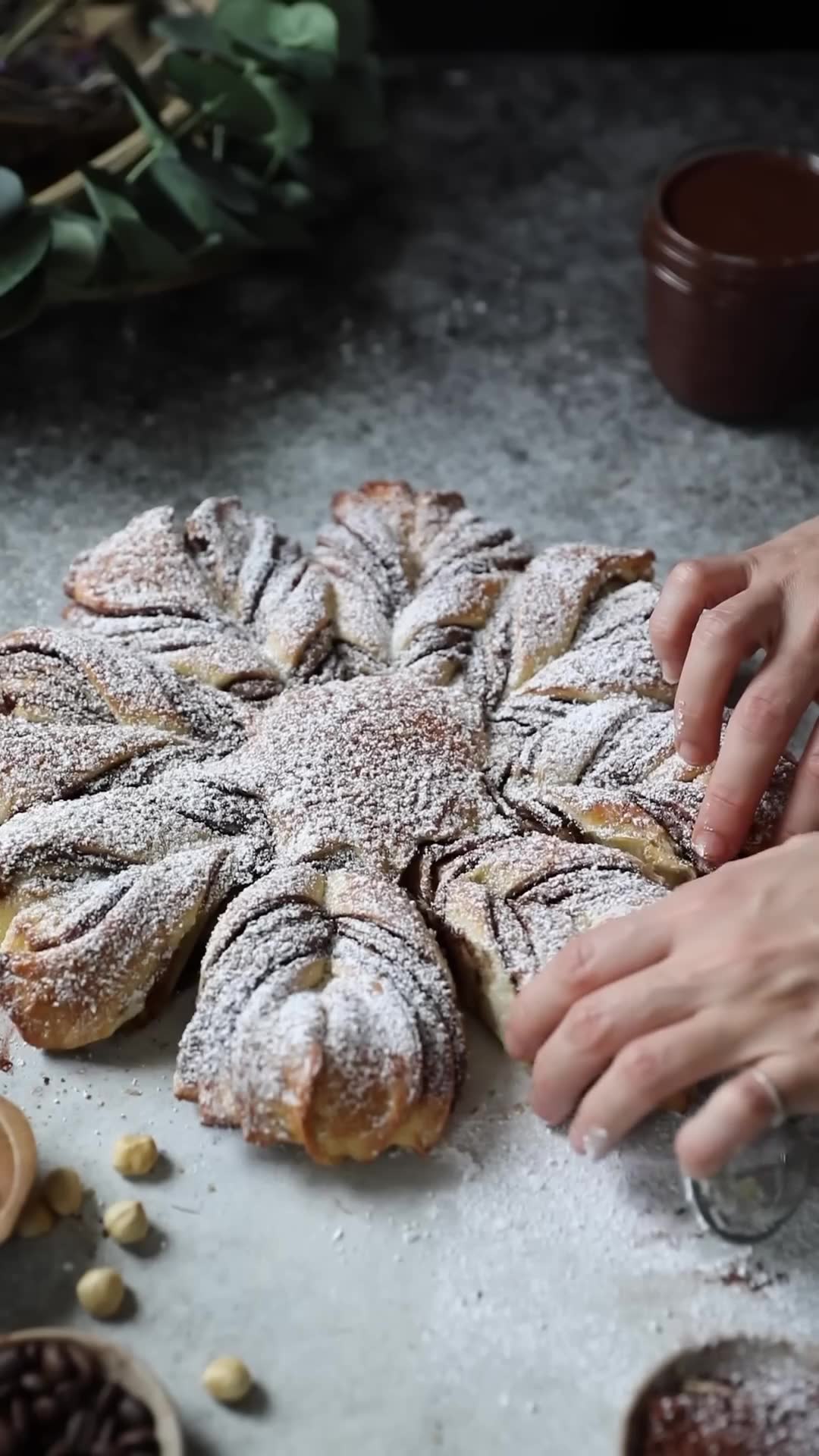 Warm seasonal desserts with toffee pudding and chocolate hazelnut bread