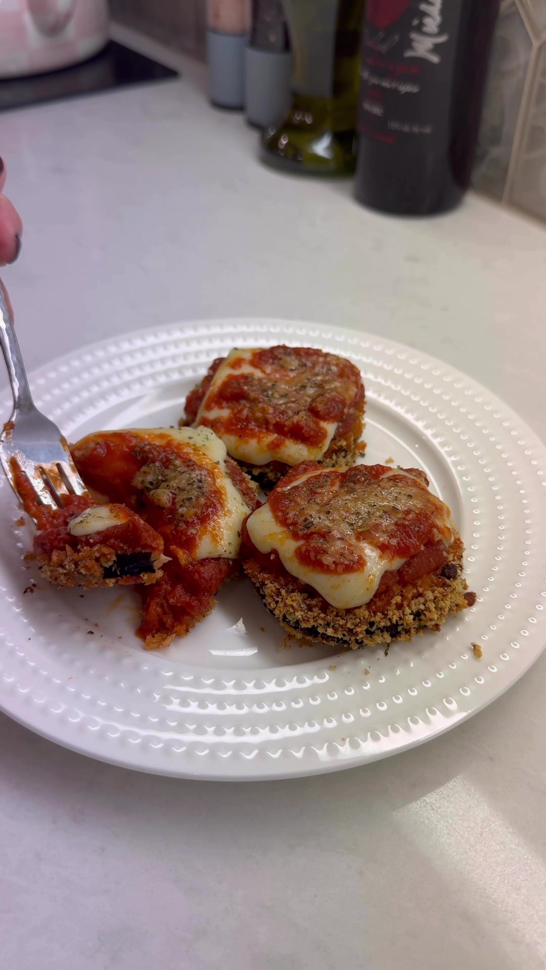 Quick eating eggplant parmesan comfort meal ready in minutes