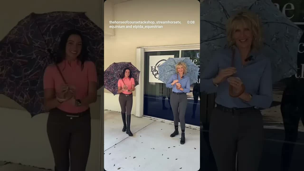 Leslie & Athena are channeling their inner Gene Kelly to show off these AWST Int’l Lil Umbrellas ☔️