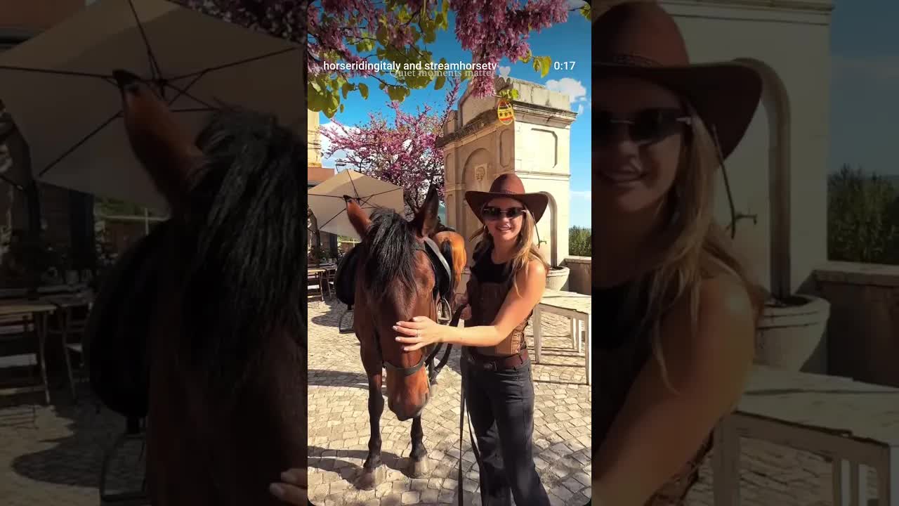 How can we describe our horseback trek in Italy? 🐎🌸
