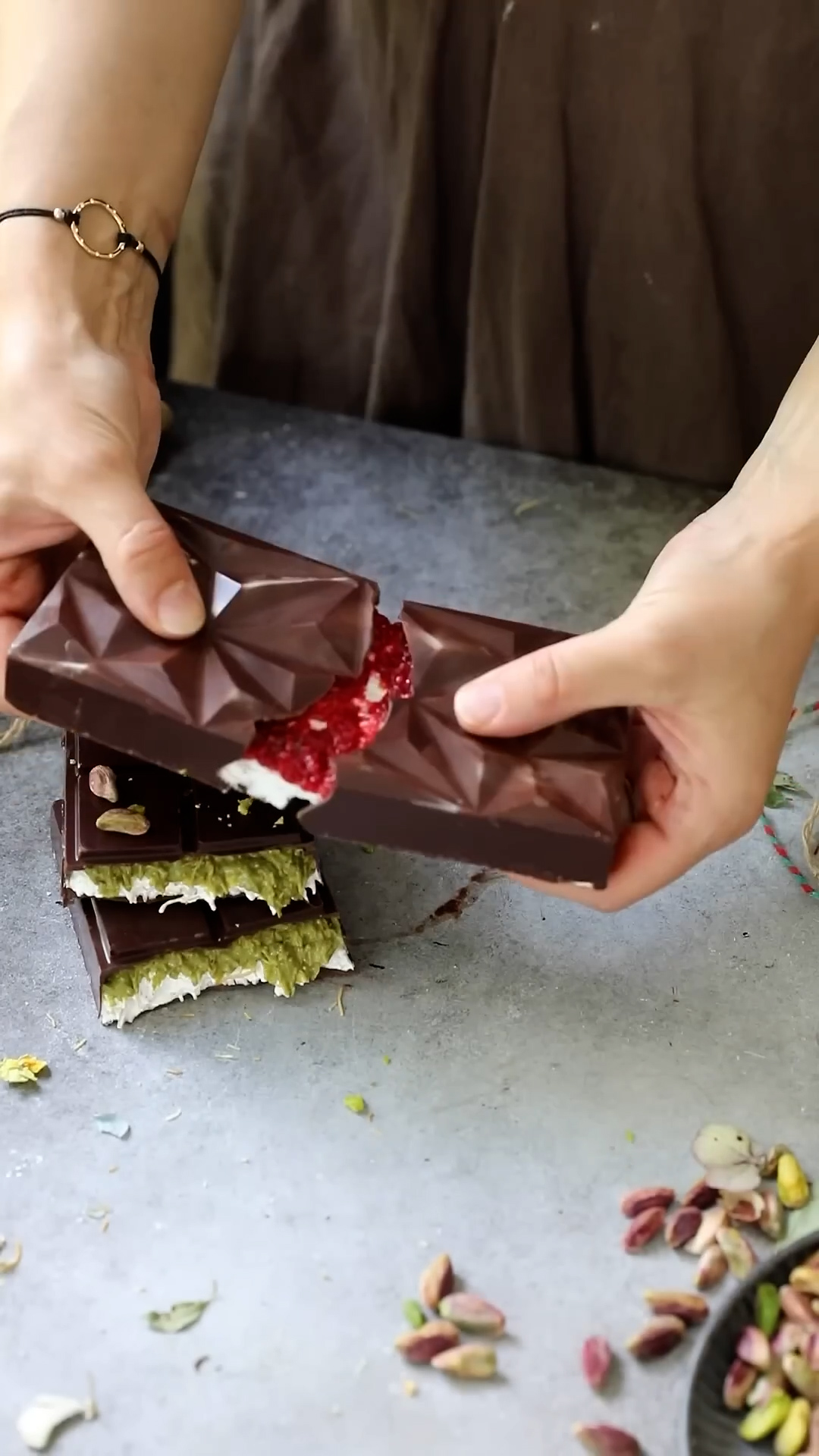 Updated version of trending stuffed chocolate bar