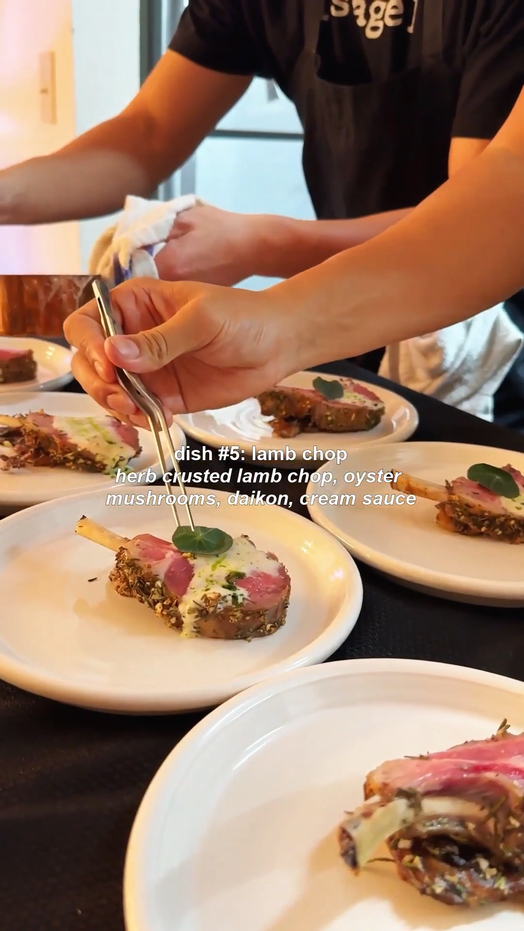 Every single course from our multi course dinner experience