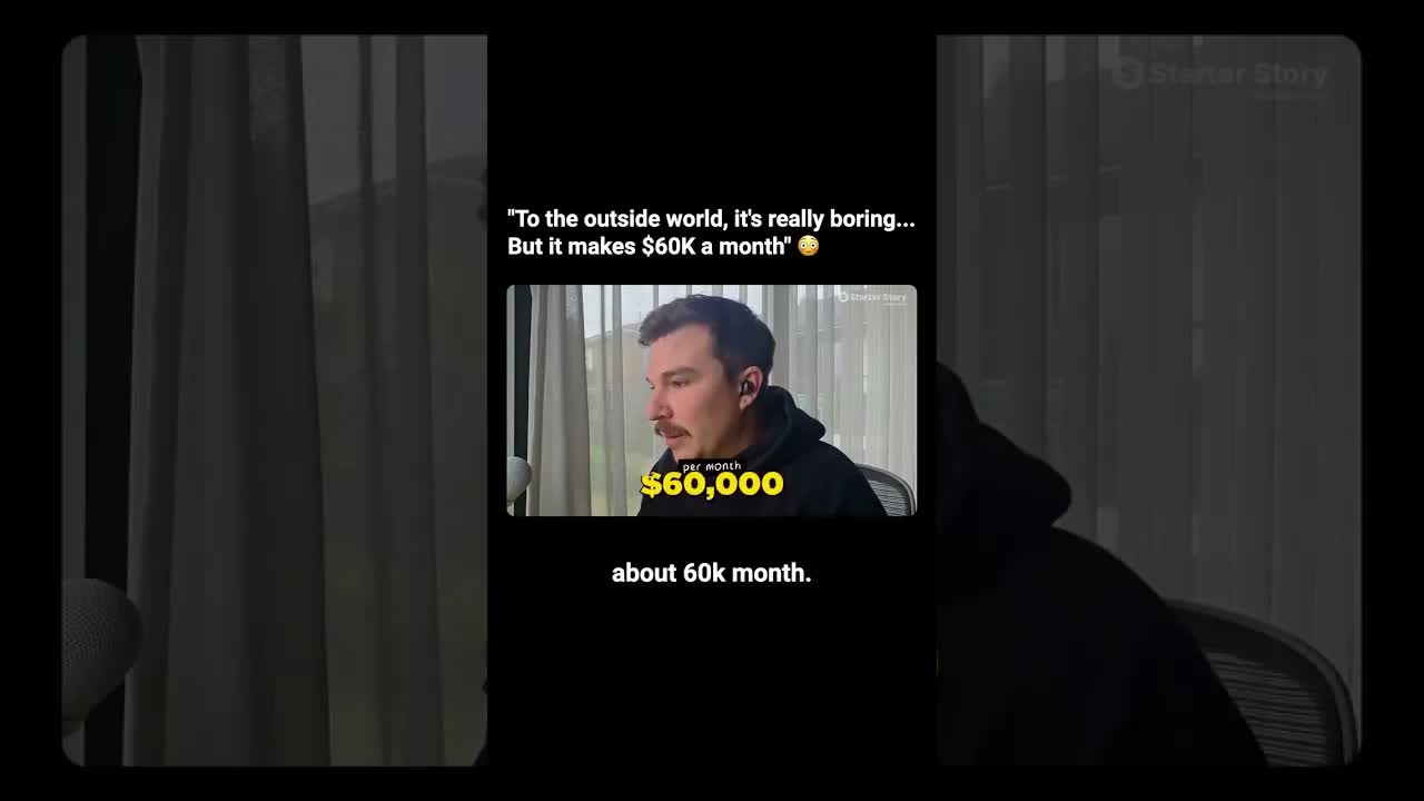 To the outside world, it's really boring... But it makes $60K a month 😳