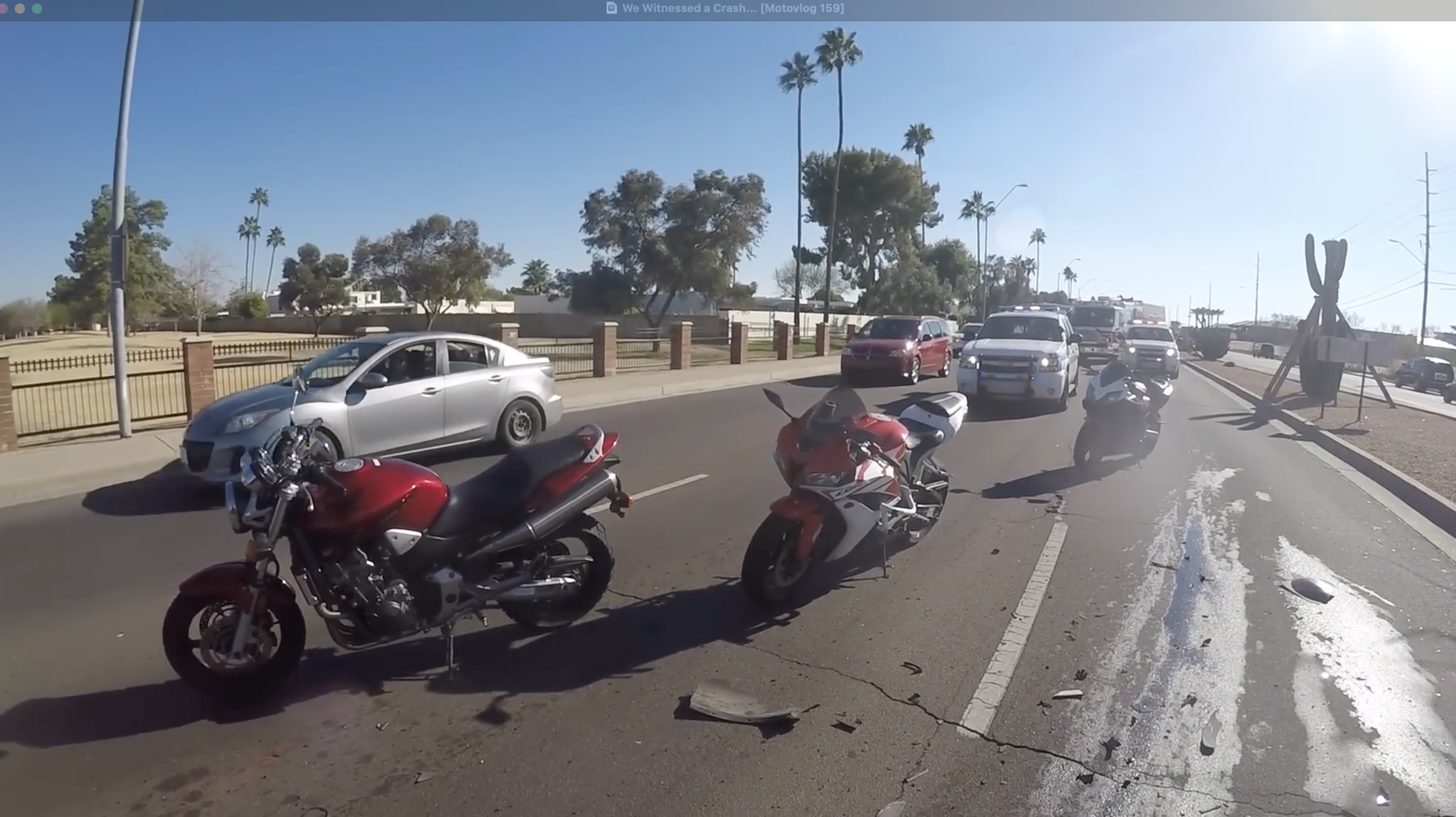 Rollover accident witnessed during afternoon ride