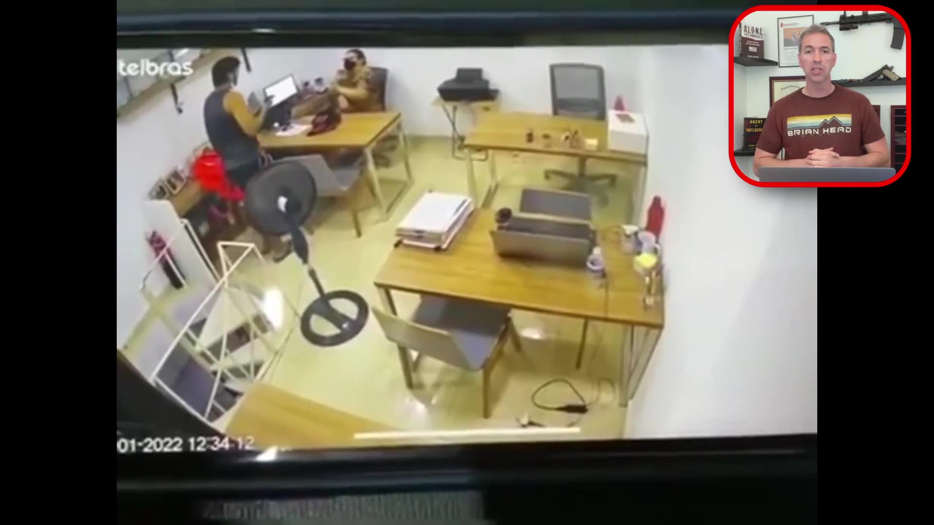 Workplace shooting captured on camera as attorney faces armed client