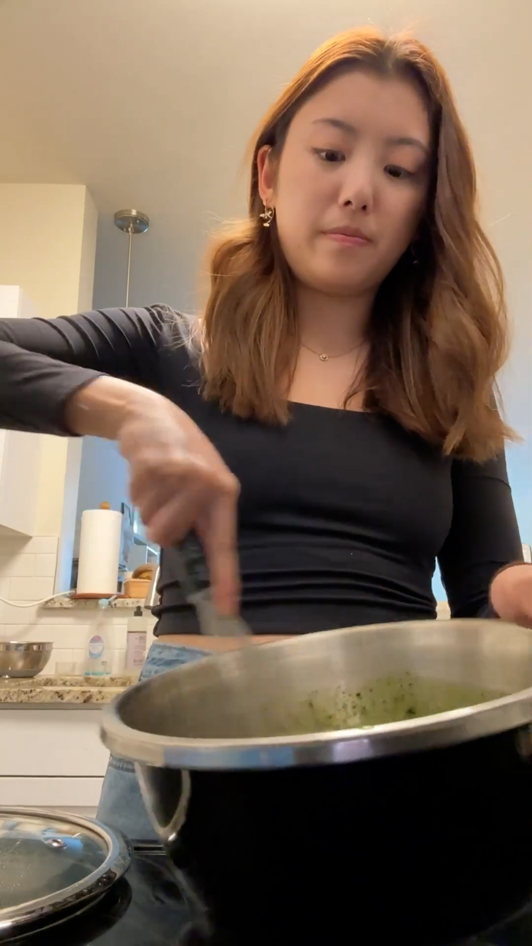 Preparing to appear on a television baking segment