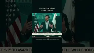 Reporter asks JD Vance about Trump's stock trades