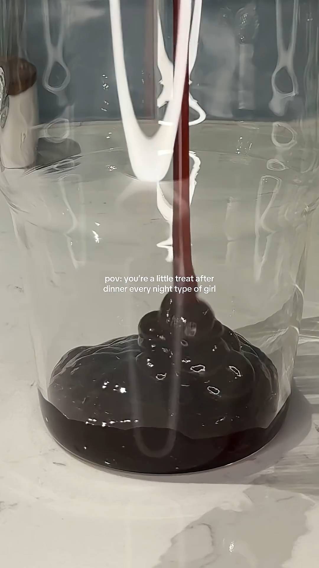 Fresh berries blended with ice cream for purple beverage