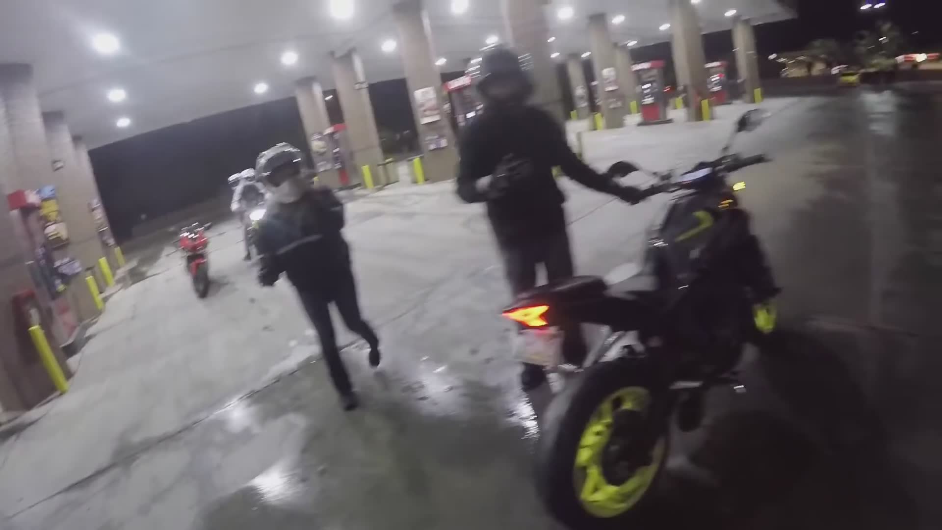 Fuel stop becomes gathering spot for riders