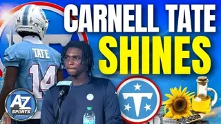 Tennessee Titans OTAs: Cam Ward GLOWS about his new weapon Carnell Tate