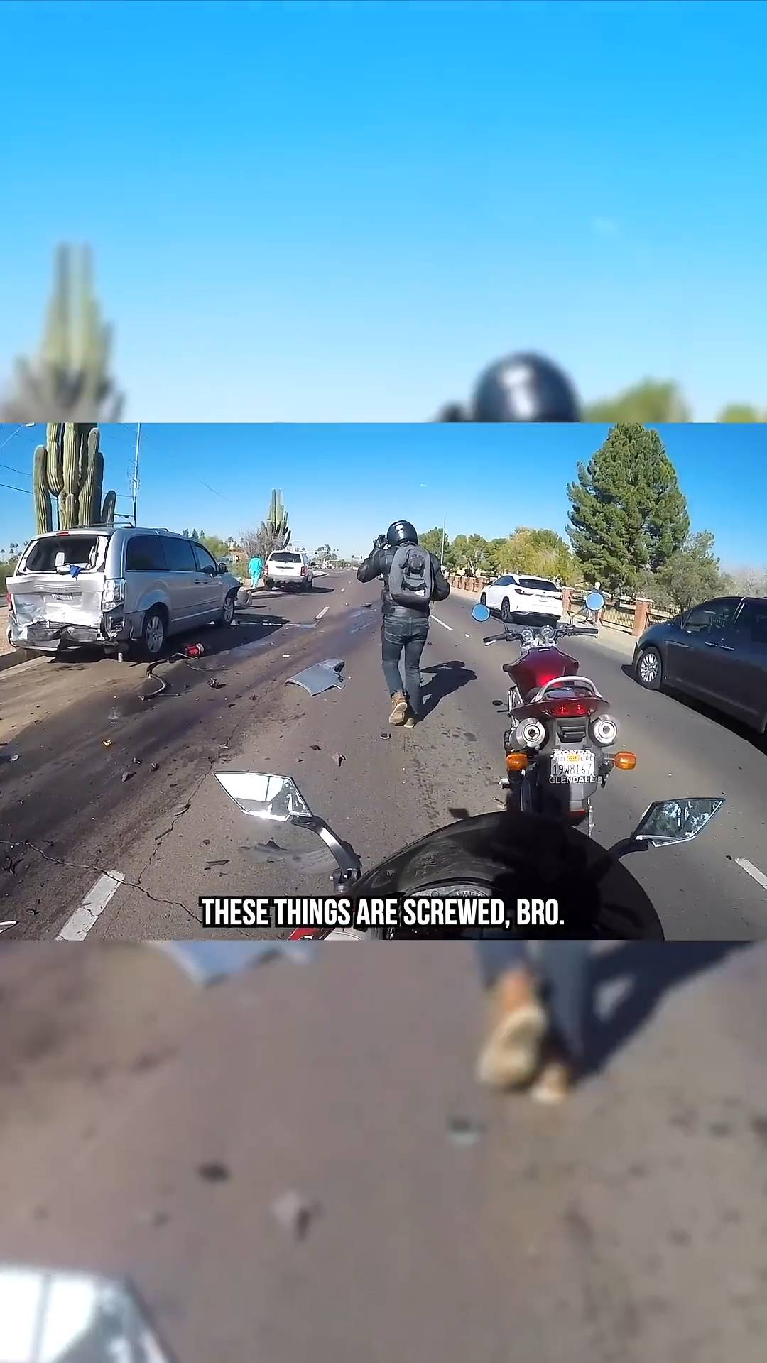 Group witnesses accident during city ride