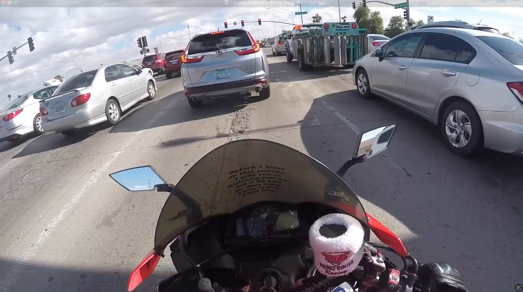 Emergency maneuver prevents collision with car