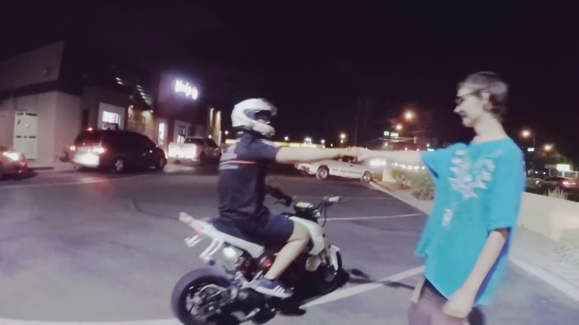 Casual conversations with pedestrians during ride