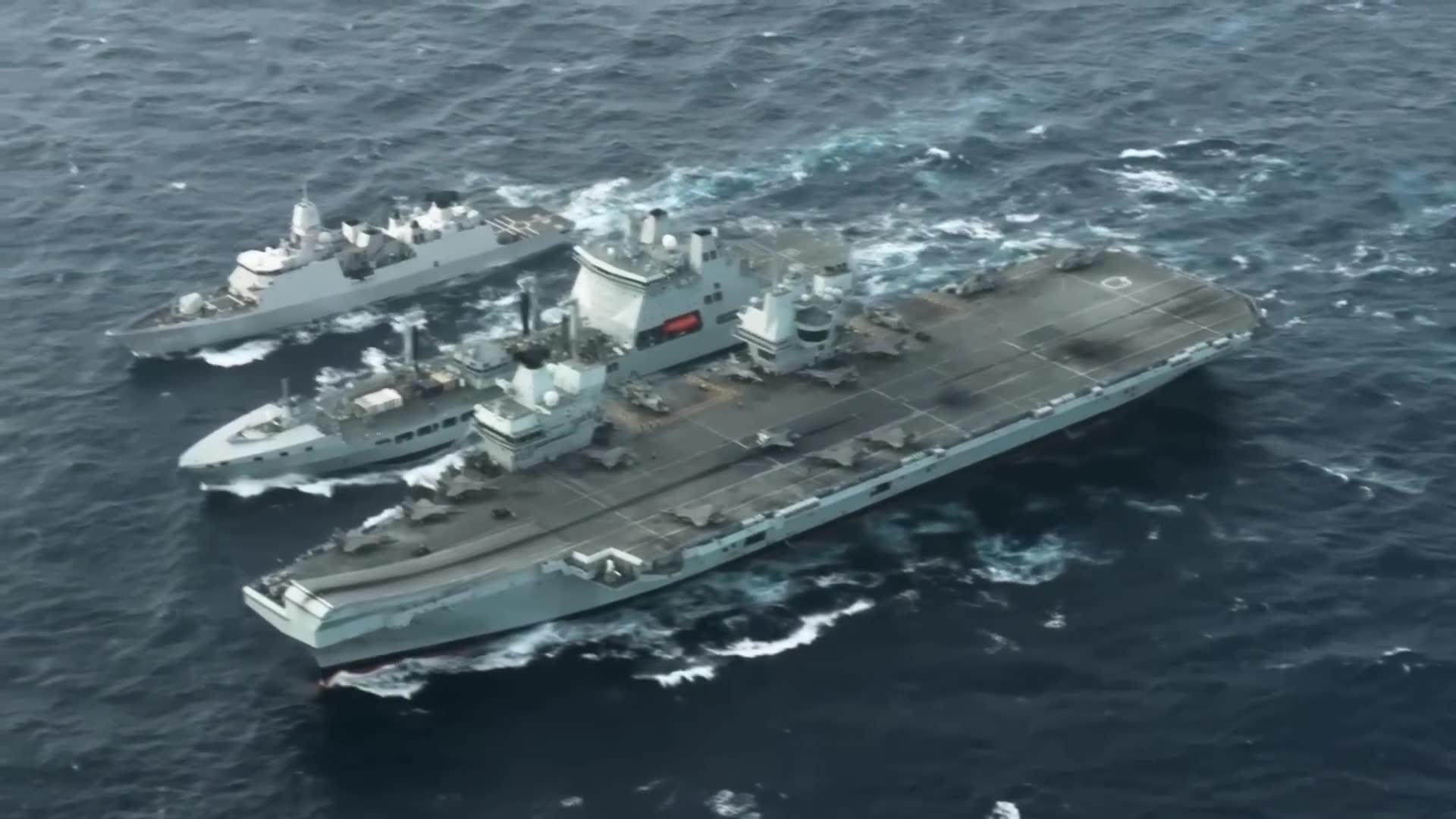 Chinese warship penetrates British carrier escort screen