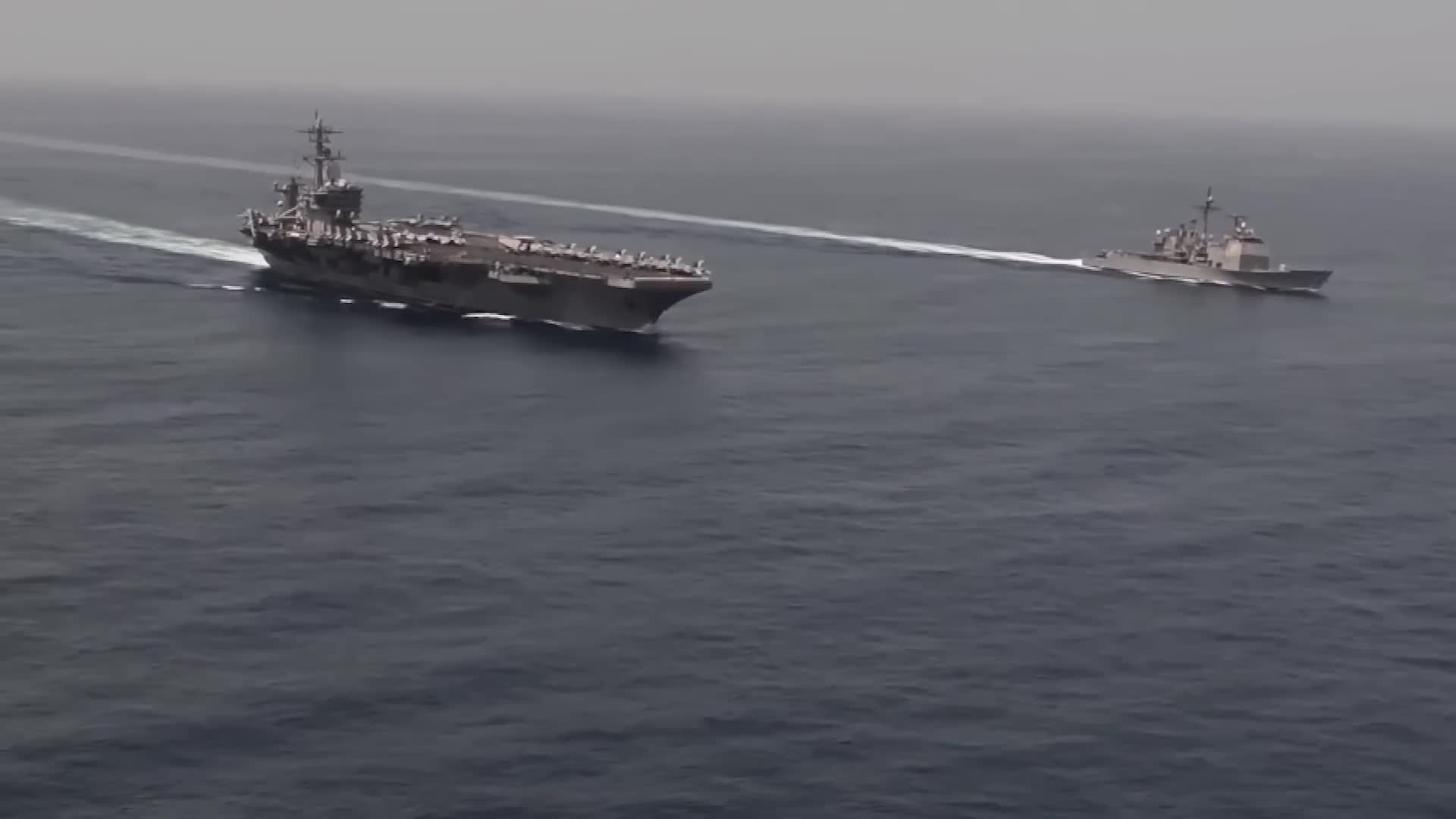 Small craft violates Ford-class carrier safe distance
