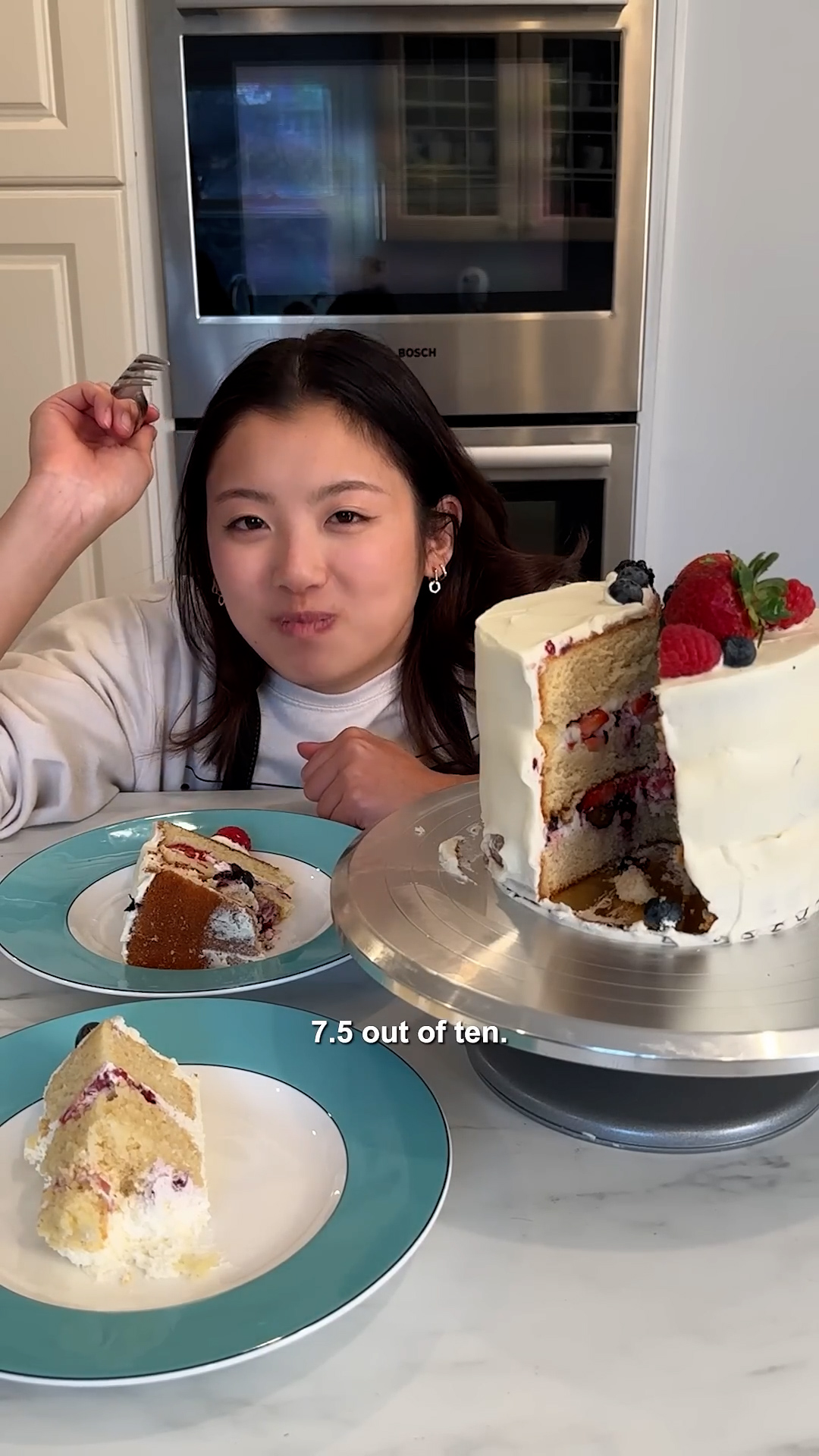 Part two of recreating the Whole Foods berry chantilly cake