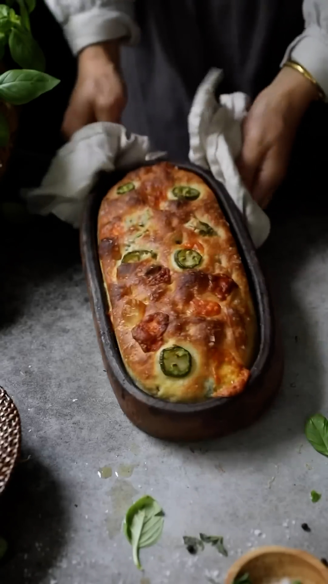 Spicy chicken melt topped with creamy avocado