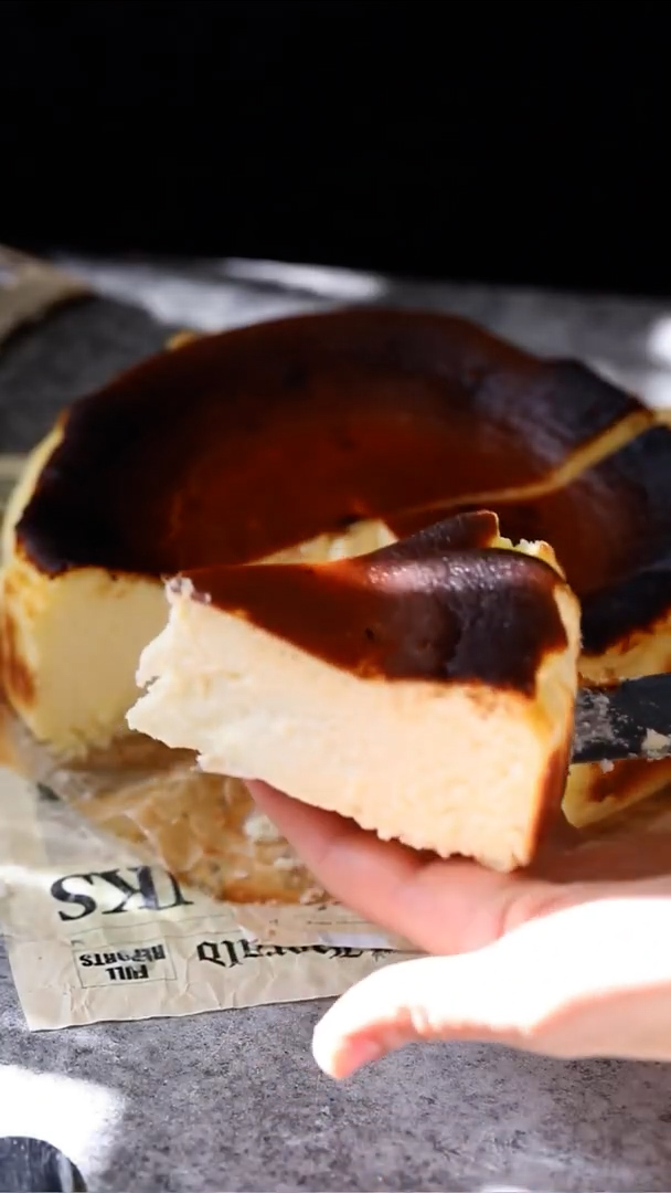 Showcase of favorite desserts featuring Basque cheesecake