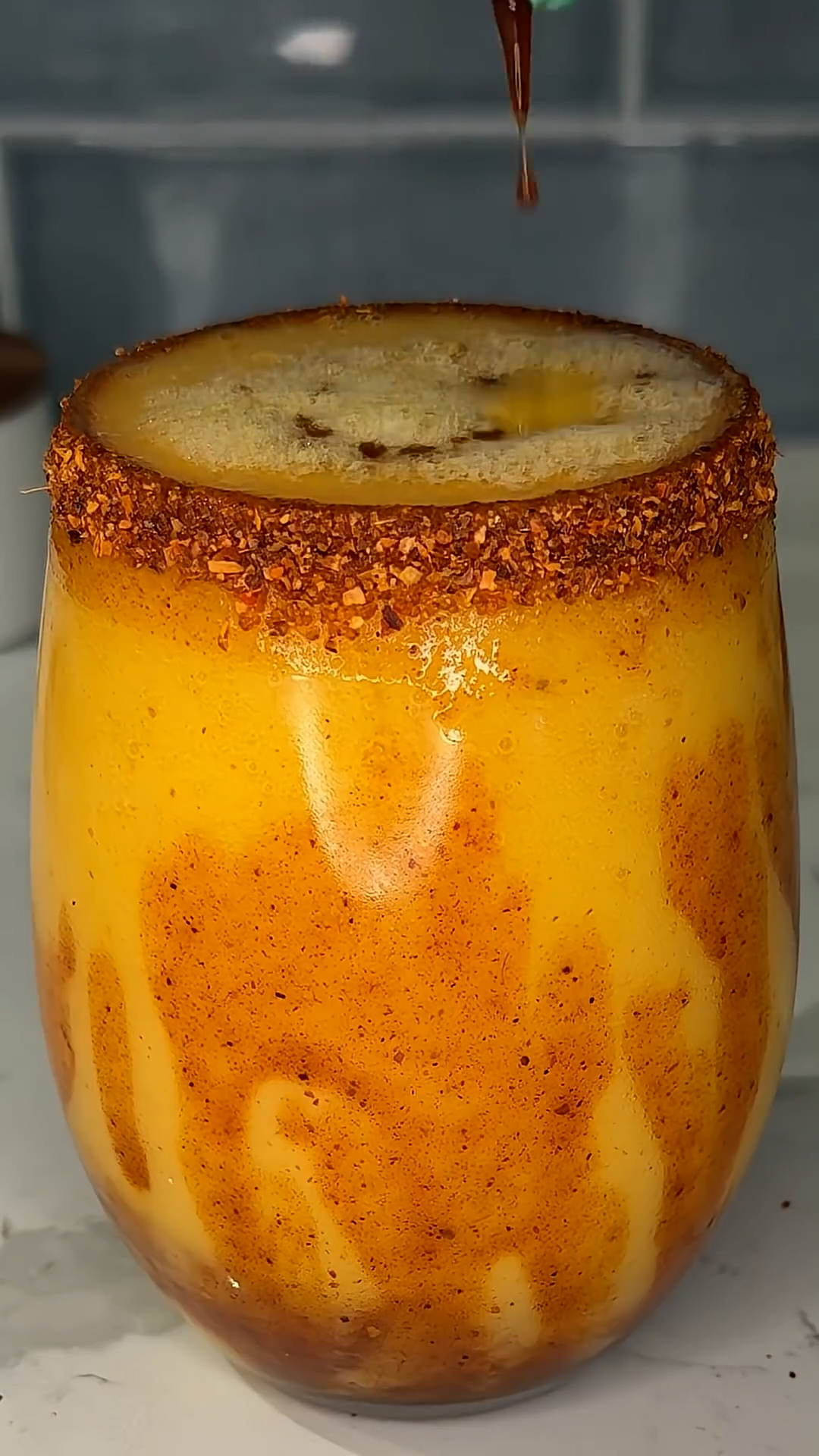 Tropical fruit dessert features spicy-sweet flavor profile