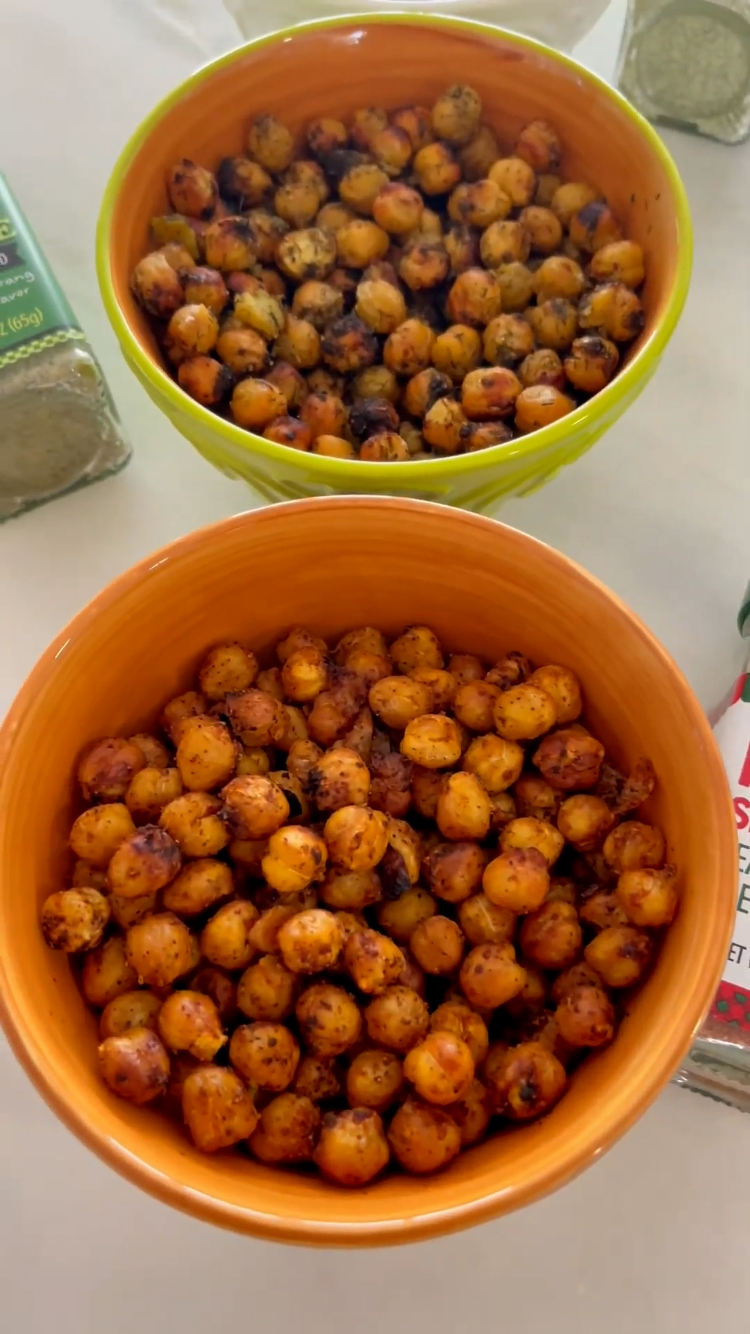 Trader Joe's pizza flavored roasted chickpeas for snacking kids ask for repeatedly