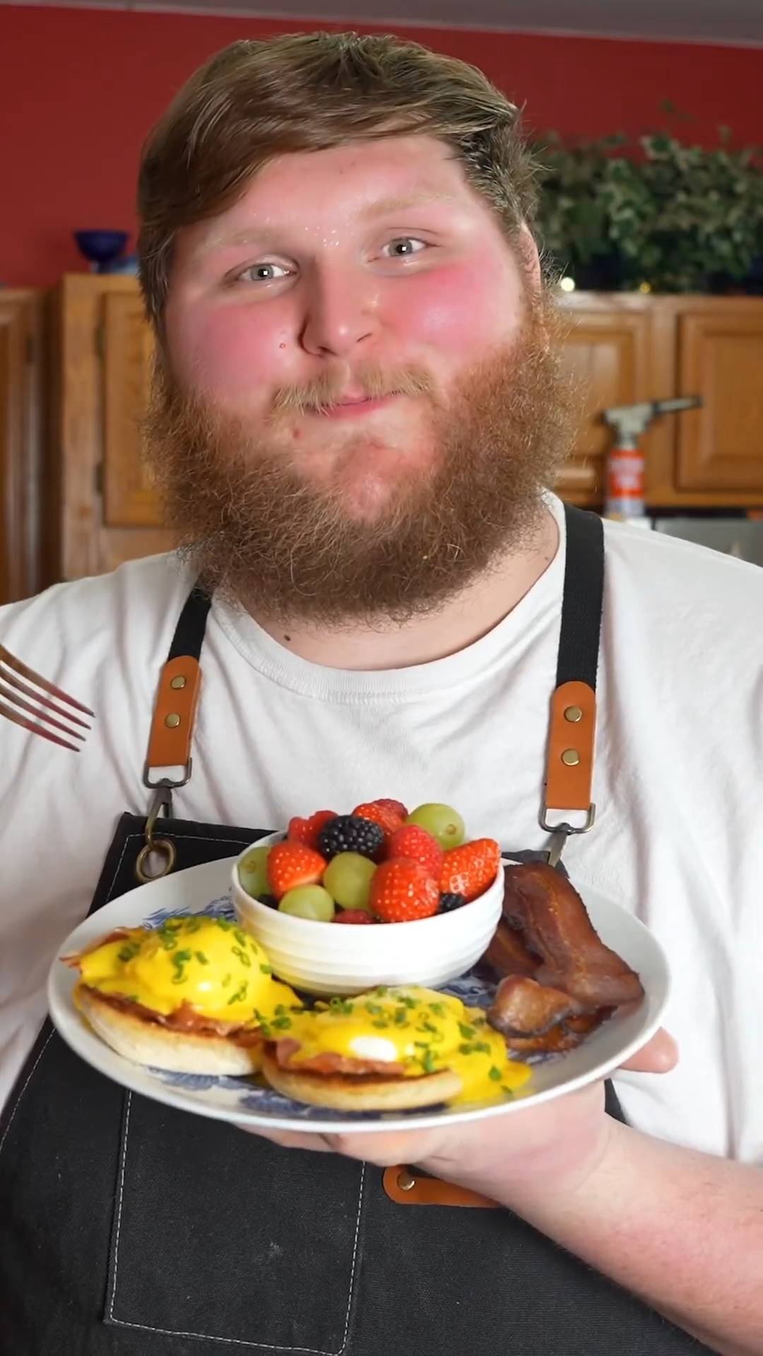 Classic eggs benedict with perfectly poached eggs and rich hollandaise