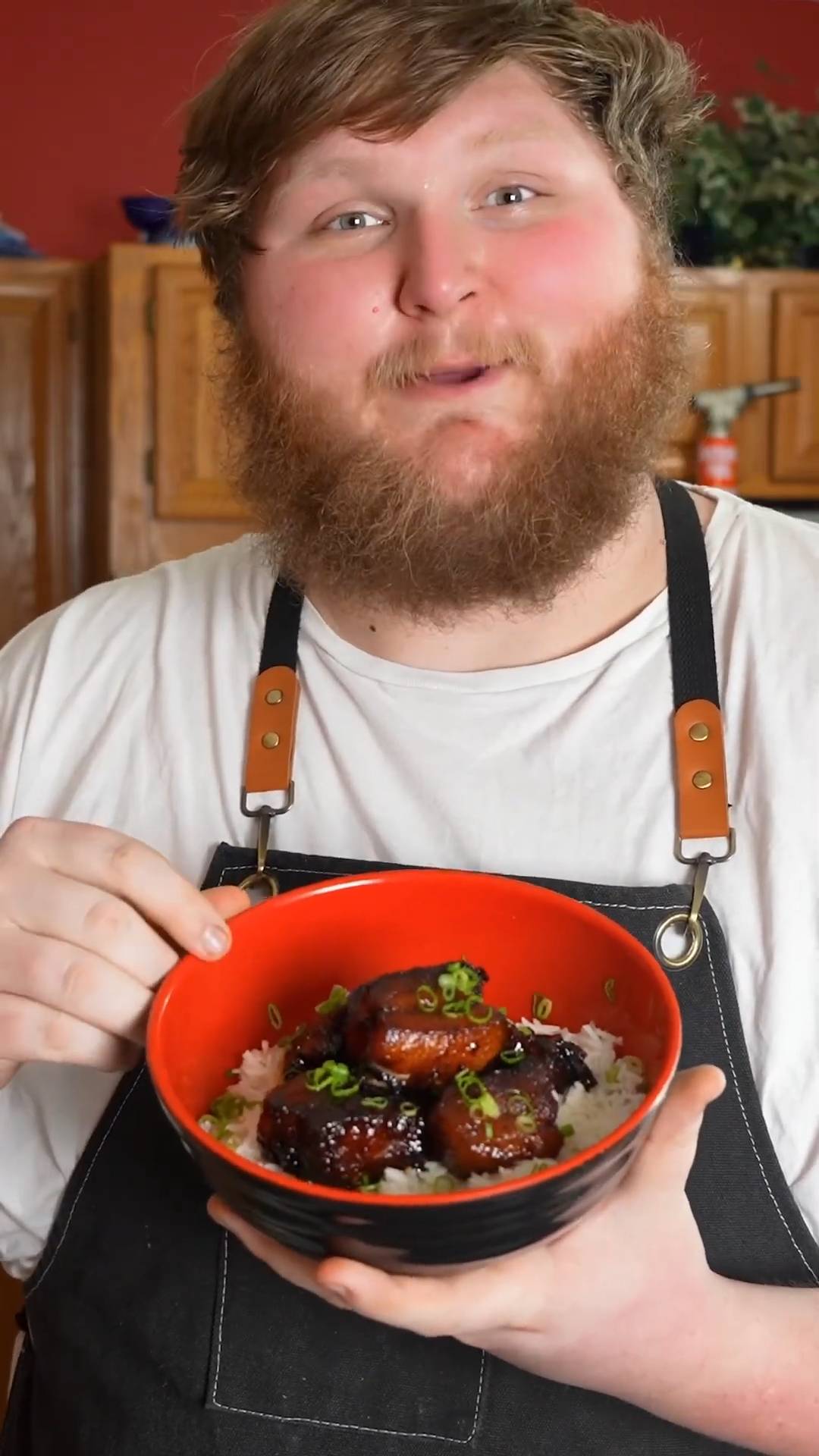 Traditional red-braised pork belly in aromatic soy sauce
