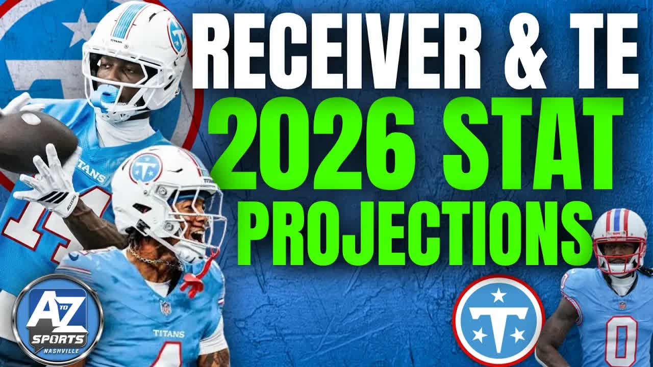 Titans WR and TE stat projections has WILDCARD that impacts Carnell Tate's ceiling