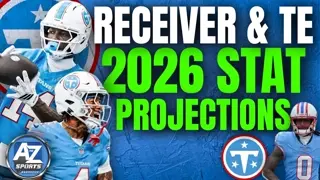 Titans WR and TE stat projections has WILDCARD that impacts Carnell Tate's ceiling