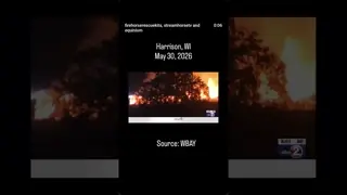 A barn in Harrison, Wisconsin, was completely destroyed after an overnight fire