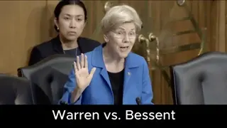 Elizabeth Warren presses Treasury Secretary Scott Bessent on Trump stock trades